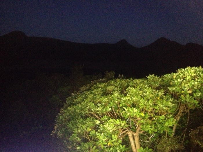 The Pouakai Range emerge out of the night