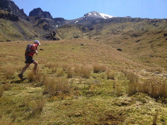 Mountain running at its best - high on the southern flanks of the mountain