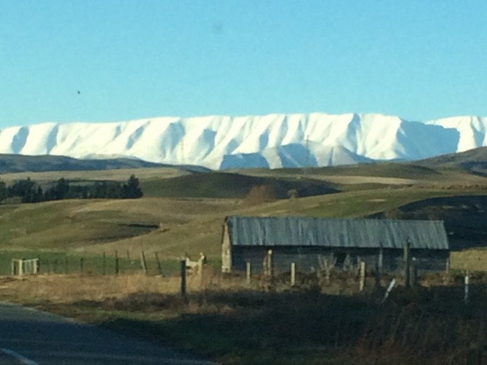 Perfect view of the Hawkdun Range to end a perfect day